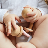 Vivian Wooden Rattle - Milk&Honey Brand - , vivian-wooden-rattle,