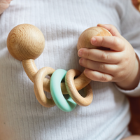 Zelda Wooden Rattle - Milk&Honey Brand - , zelda-wooden-rattle,