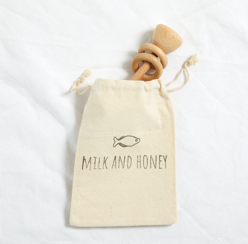 Drumstick Wooden Rattle - Milk&Honey Brand - , drumstick-wooden-rattle, Coming Soon