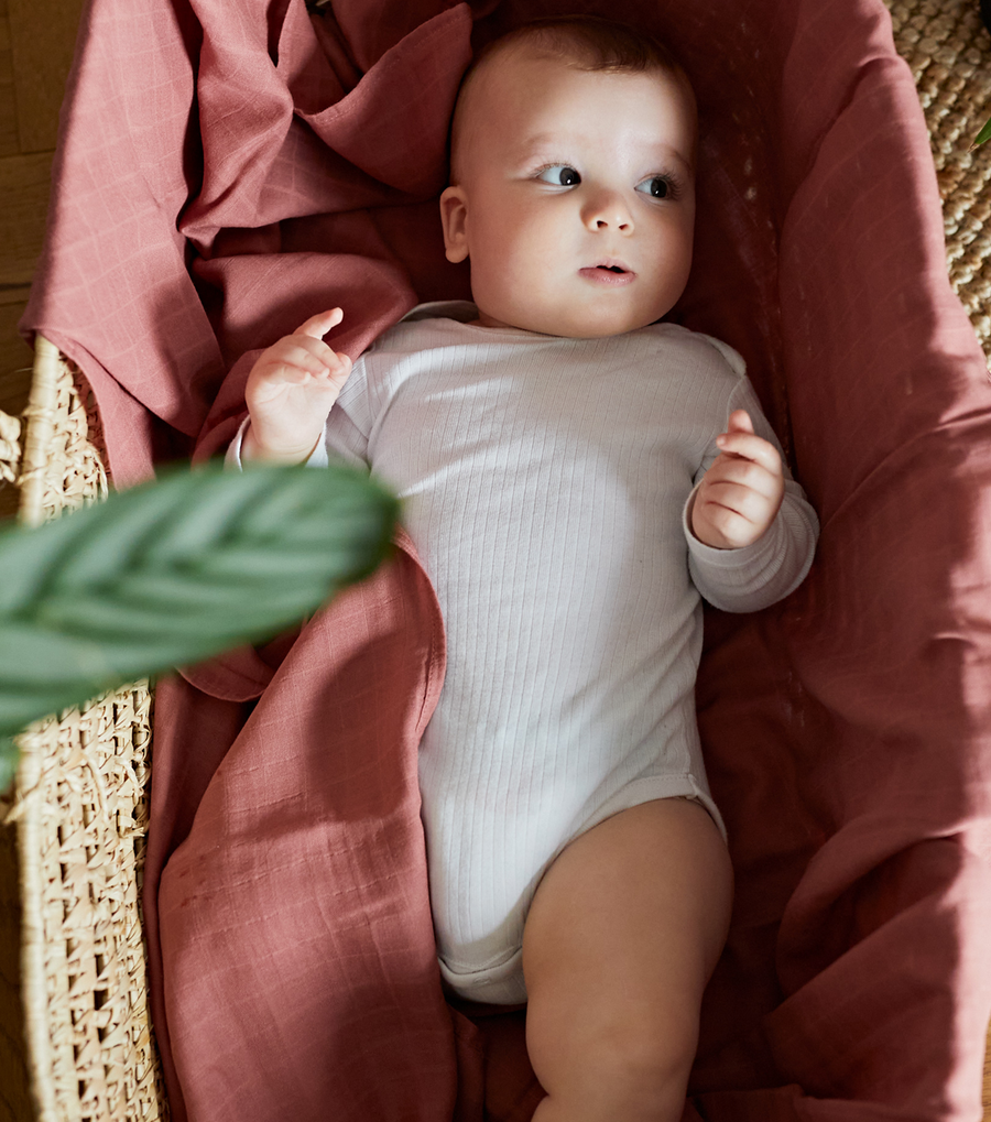 Lotus Muslin Swaddle - Milk&Honey Brand - , muslin-swaddle-in-rose-taupe, 