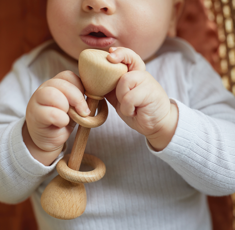 Drumstick Wooden Rattle - Milk&Honey Brand - , drumstick-wooden-rattle, Coming Soon