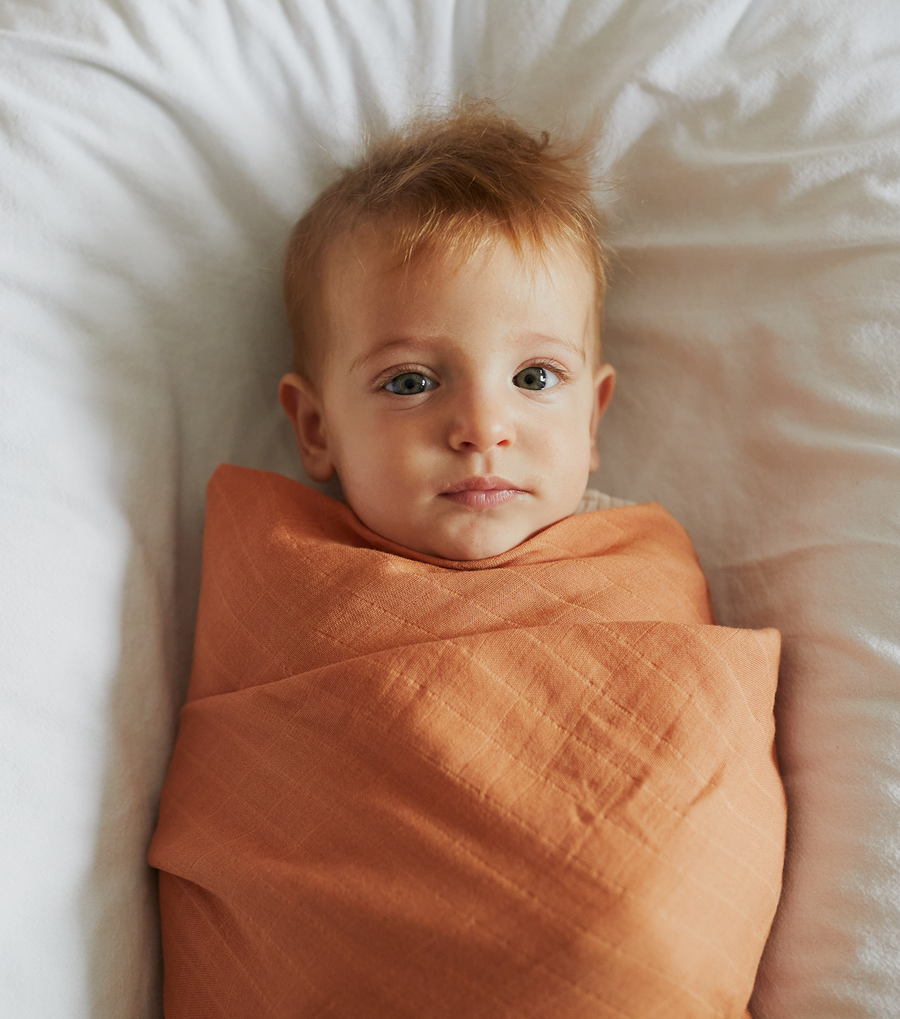 Orange muslin discount blanket