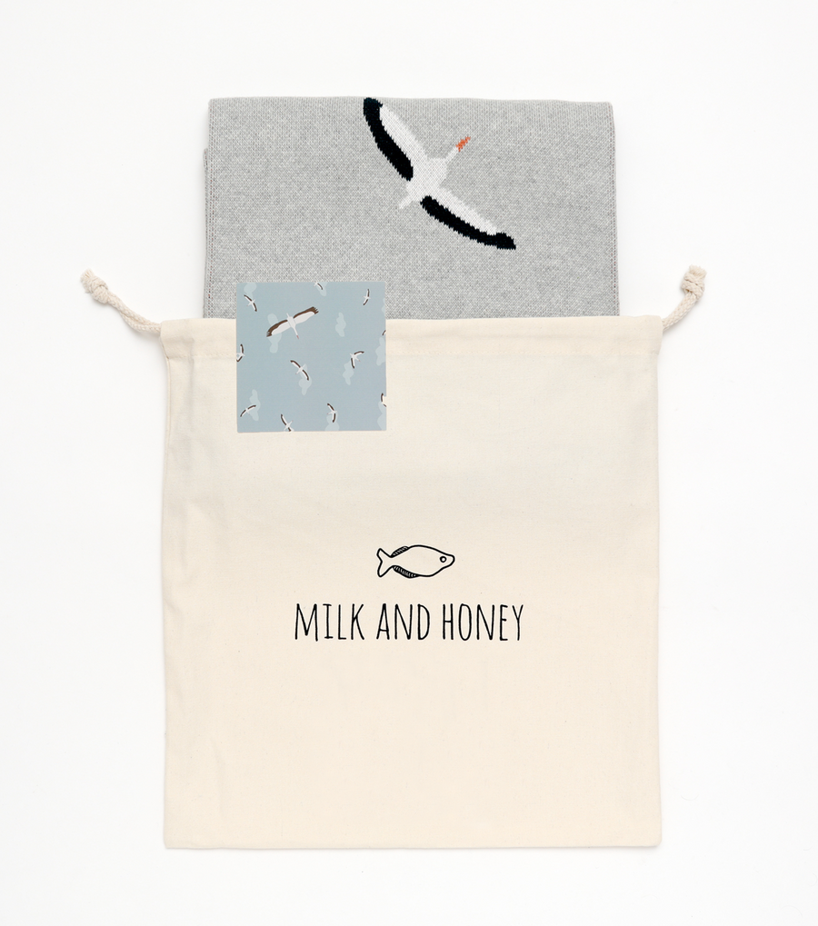 Stork Baby Blanket - Milk&Honey Brand - , stork-baby-blanket, 