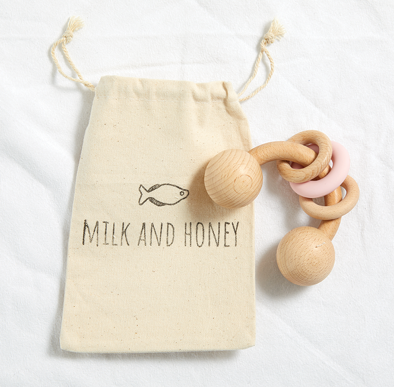 Vivian Wooden Rattle - Milk&Honey Brand - , vivian-wooden-rattle, 